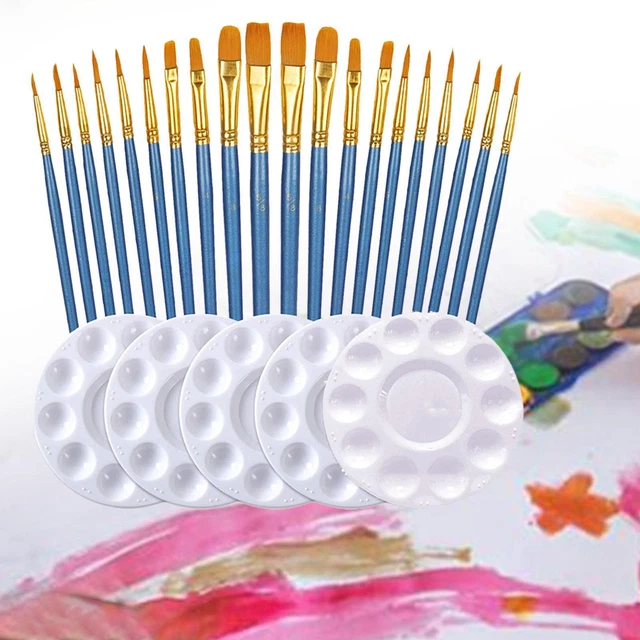 Set di 25 pennelli per dipingere, set di strumenti per pittura a olio ad
