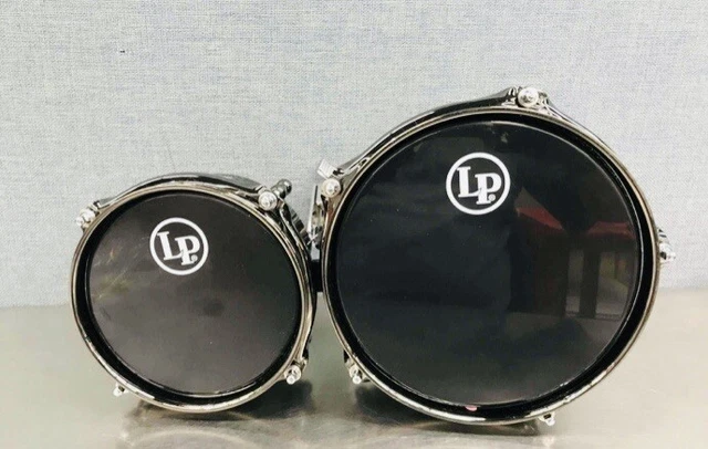 LP Mini Timbales JOHN DOLMAYAN 845-JD Black Nickel Plated 6” and 8” SOAD LP845JD