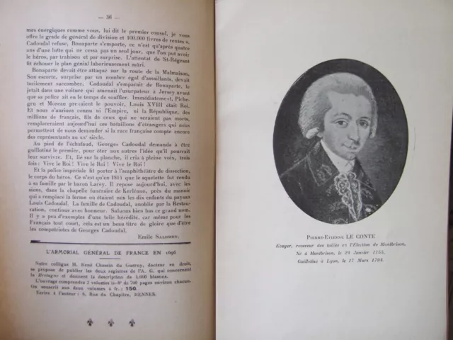 lot livres anciens, 1929 , 1 volume, Nouvelle Revue Héraldique, PORTRAITS