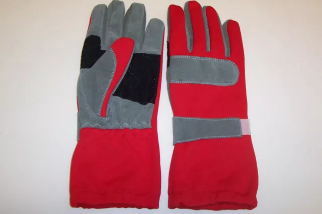 Kart Racing Gloves High Quality In Red Extra Grippy Palms  Sizes Xxs  -  Xxl