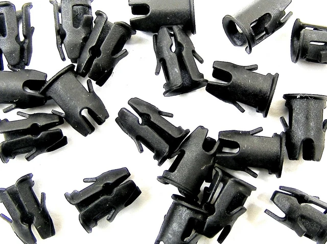 Barrel Clips- Fit 3/16" Hole- 1/8" Stud- Emblem Trim Chrome etc- 40pcs- ED#020F