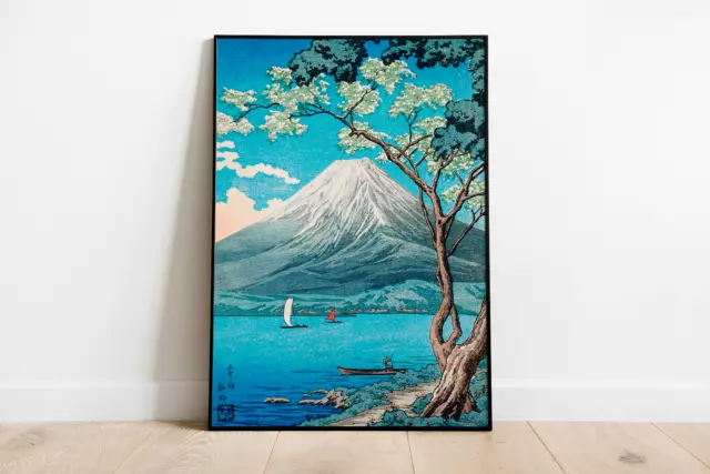 Japanese Mount Fuji Print Wall Art Poster | Vintage Home Decor Woodblock