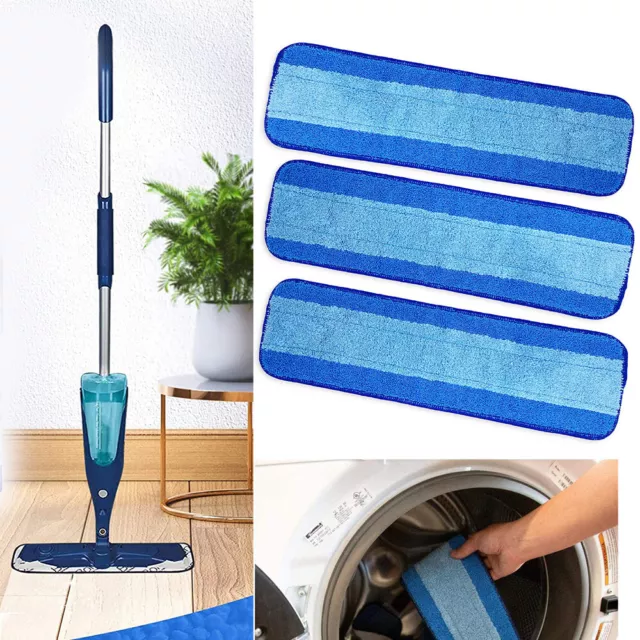 3 Pack Replacement Microfiber Cleaning Pads For Bona Mop 18 Inch Reusable Tools