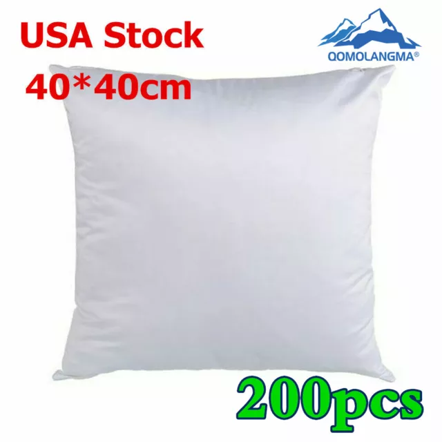 Bundle 200pcs 40x40cm Blank Plain White Pillow Case Fashion Cushion Cover