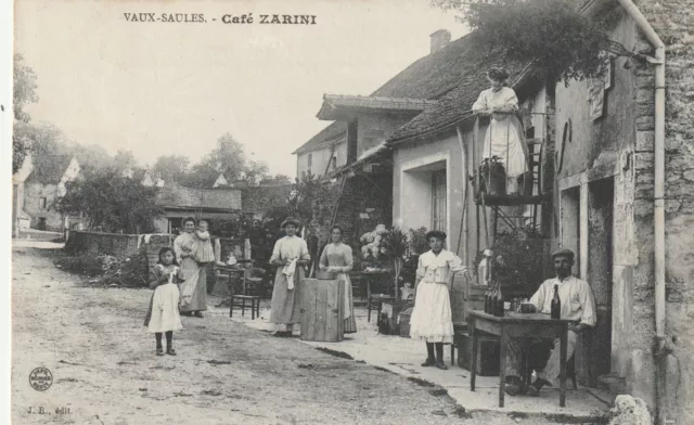 21 Cpa Vaux-Saules Café Zarini