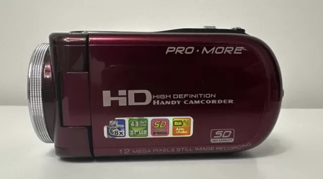 PRO.MORE High Definition 12 MP Handycam Camcorder Pls See Description