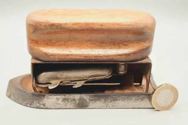 Antique British Boudoir Iron 1920s Travel Iron Heated with Meth Spirit Tablets