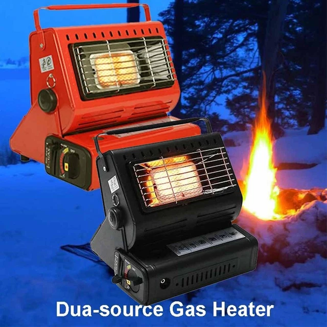 2in1 Tragbare Gasheizung 1,3KW Camping Butan Gas Kocher Keramik Heizung Heater