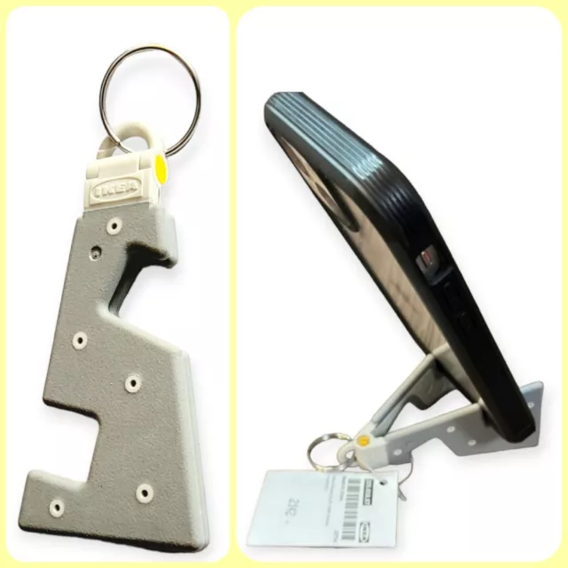IKEA YUPPIENALLE PHONE Tablet Holder Key Ring Sleek Gray $4.99 - PicClick