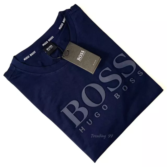 BOSS Hugo Boss Men's  Cotton  Regular Fit Crew Neck Short Sleeve T-Shirt _ Navy