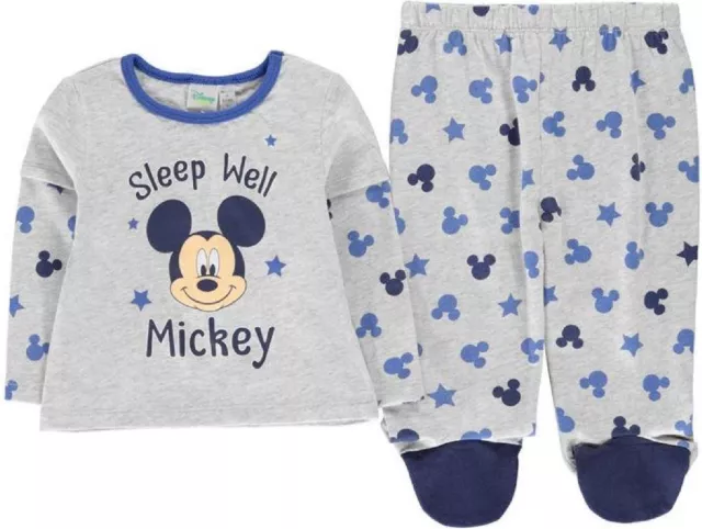 ✅ DISNEY Mickey Maus Mouse Baby Schlafanzug Jungen Hose Pullover Pyjama Set NEU