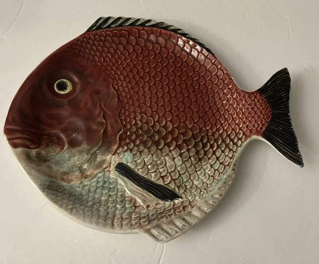 PORTUGUESE PROCELAIN FISH Plate / Platter Sanger Harris