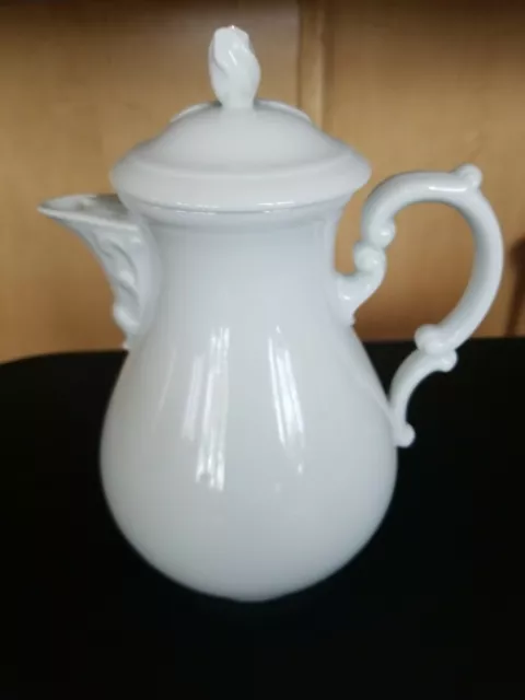 VTG Hutschenreuther China white teapot or coffee pot Germany 1814 marked