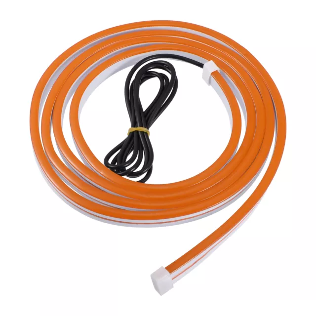 5.91 pies Coche LED Tira Luz Impermeable Flexible Naranja Luz