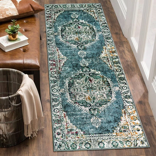 Collection Vintage Runner Rug 2'X5'Washable Oriental Hallway Runner Rugs No-Slip