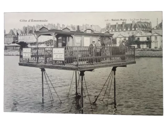 CPA, SAINT MALO (35), Le Pont Roulant, Animée