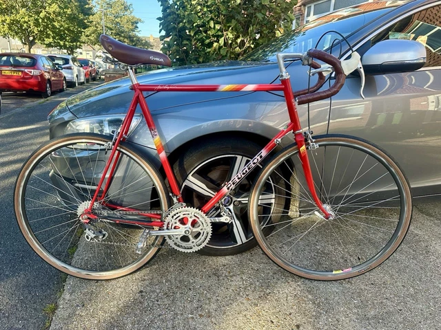 VINTAGE PEUGEOT CARBOLITE 103 Red Road Bike Bicycle – Restored 