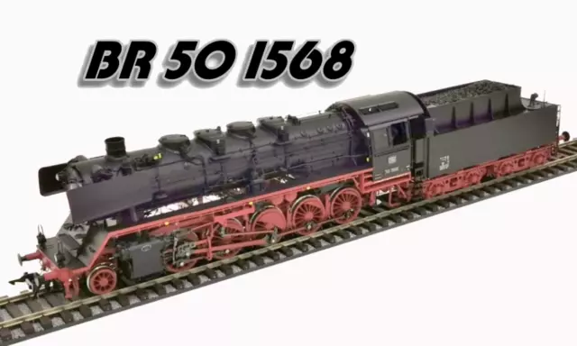 MBW Échelle 0 Locomotive à Vapeur Br 50 1568 Métal Son Numérique 1:45 État Neuf