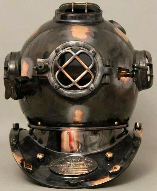 CASQUE DE PLONGÉE vintage US Navy Mark V Deep Sea Marine Divers Casque