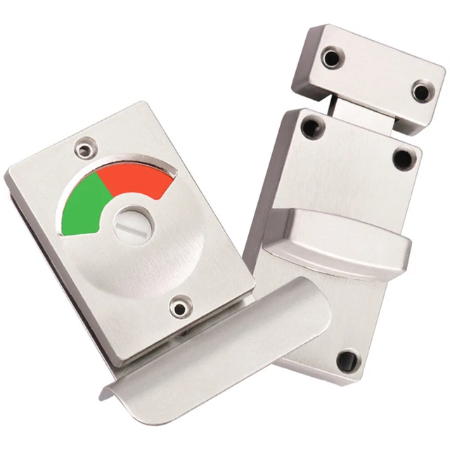 COMMERCIAL BATHROOM DOOR Lock with Indicator Bolt and Handle - Red ...
