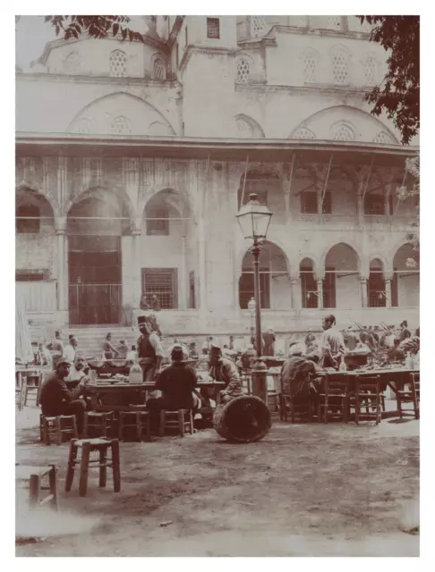 Turquie, Constantinople, Vue du marché, Vintage print, circa 1900 Tirage vintage