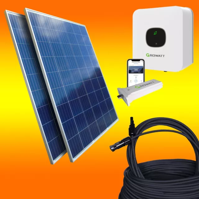 Growatt 3000Watt (0% MwSt.*) Photovoltaikanlage Solaranlage mit WiFi