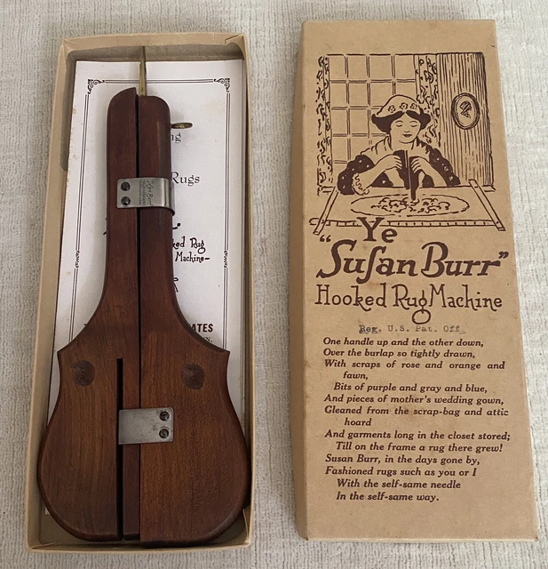 Máquina de alfombras enganchadas Ye Sufan Susan Burr de colección en la caja con folleto de uso cuidadoso