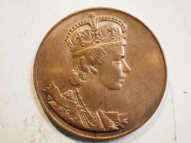 1953 E Ii R Elizabeth Ii Regina Coronata Canada Medal!   V5144