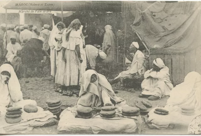 Carte Postale / Postcard / Maroc Scenes Et Types Marche De Pain Arabe