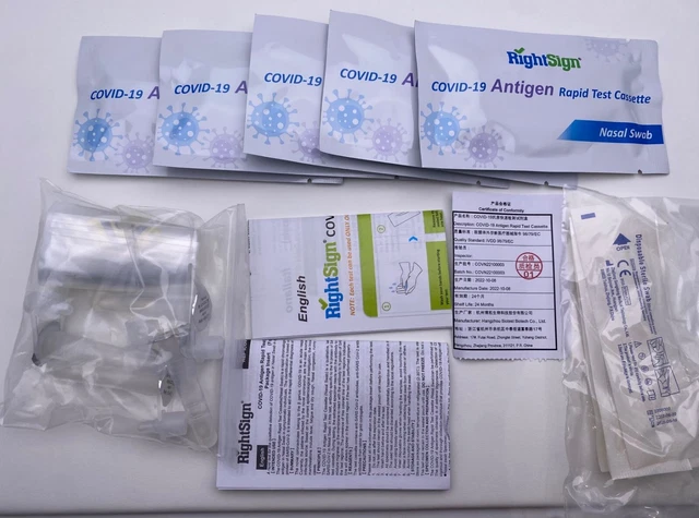 20 St. (4 Packungen) RightSign COVID-19 Antigen Rapid Test Cassette