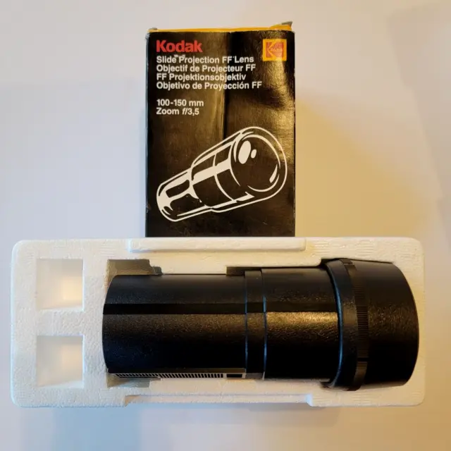 Kodak Slide Projection FF Lens 100-150 mm Zoom f/3,5 Original Box *Barely Used*