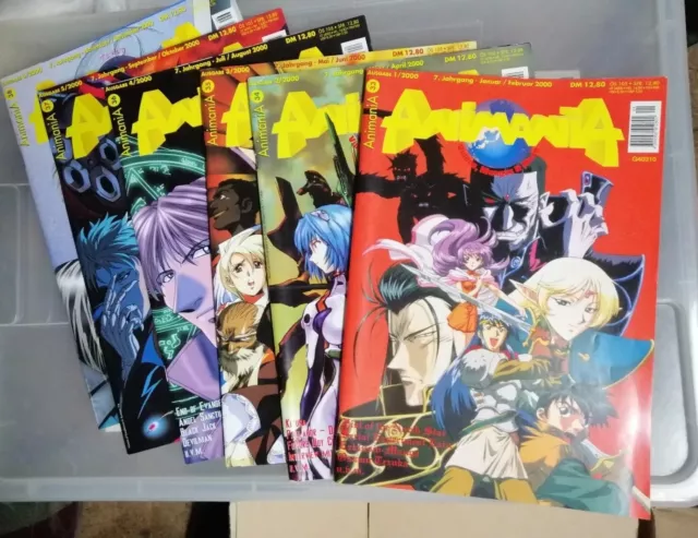 Animania Manga Hefte Anime Magazin Komplette Jahresausgaben 2000