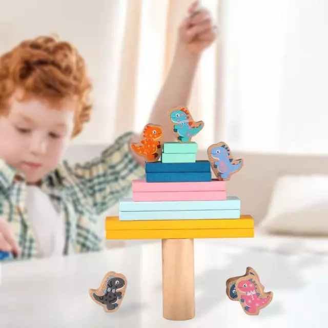 17x Stacking High Dinosaur Balance Ability Building Blocks Toys Training
