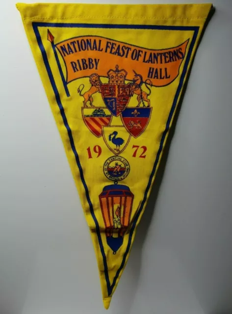 British camping club National Feast of Lanterns 1972 Ribby hall pennant 12"