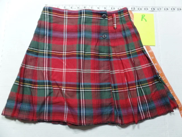 Exotic Dancer Pleated Pull Away Plaid Mini Skirt No Size See Measurments ~ Lot R