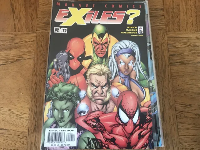 Marvel Comics Lot of 11 issues of Exiles Chris Claremont Direct Editions 3