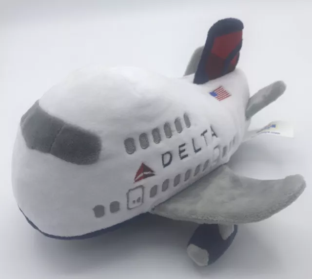 2015 Delta Airlines / Daron Toys 9" Stuffed Toy Airplane Plane with Sound Effect
