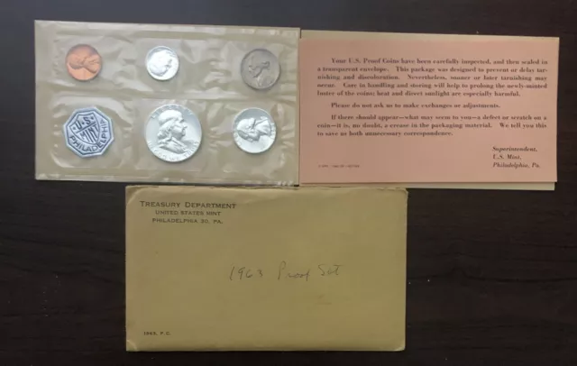 1963 United States Silver Proof Set in Original Mint Packaging