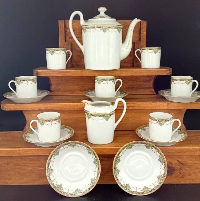 service de table THOMAS lot N° 10 : 6 grande tasses café et cafetière
