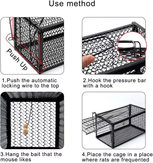 TRAMPA JAULA captura PARA RATONES RATAS ROEDORES SIN MATAR para interior exterio 2