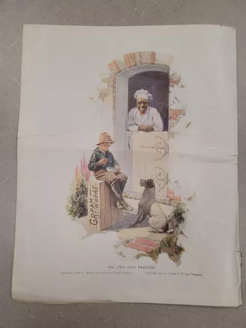 VTG 1922 Orig Magazine Ad Cream of Wheat Cereal His  Two Best Friends