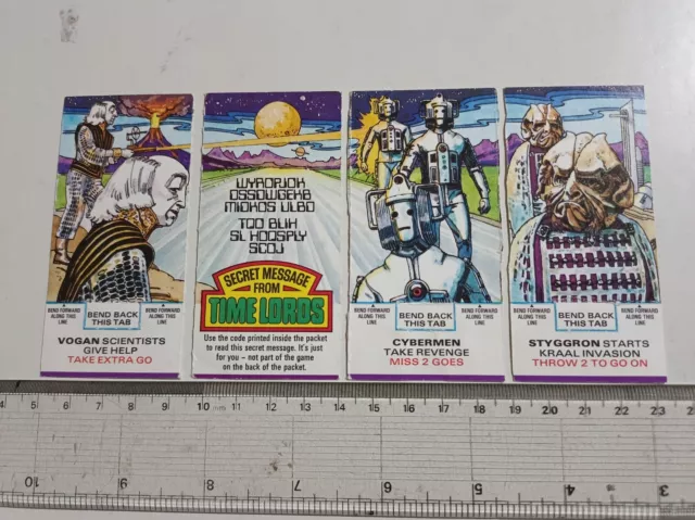 Vintage Doctor WHO Weetabix 1977 Game Cards - set 1