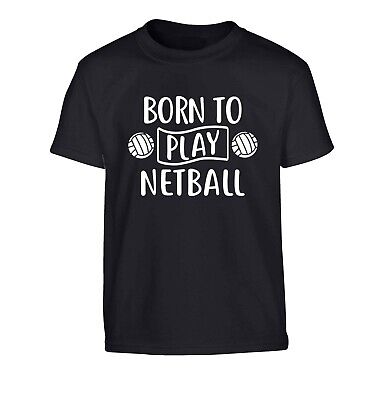 Born to Play Netball, KID'S T-shirt sport team di gioco sparare GOAL KEEPER Net 5414