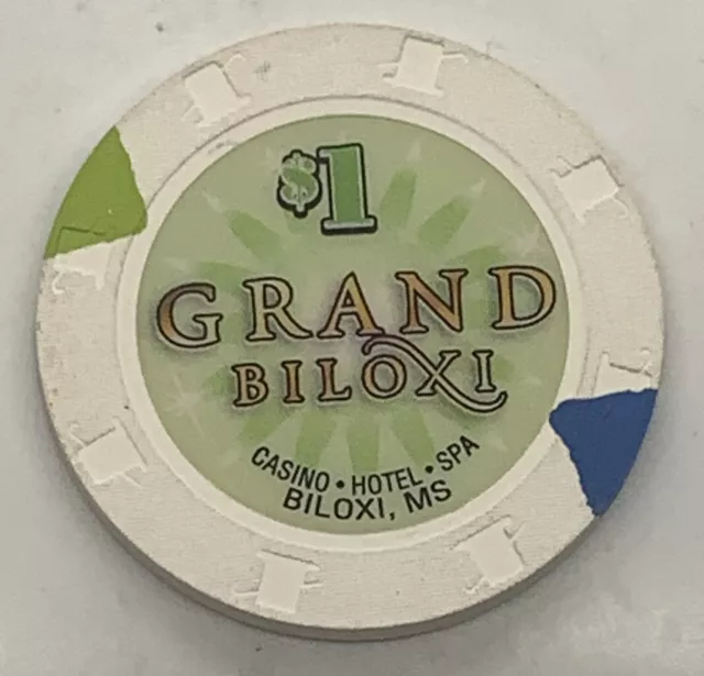 Grand Biloxi Casino Hotel Spa $1 Gaming Chip - Biloxi Mississippi H&C 2006