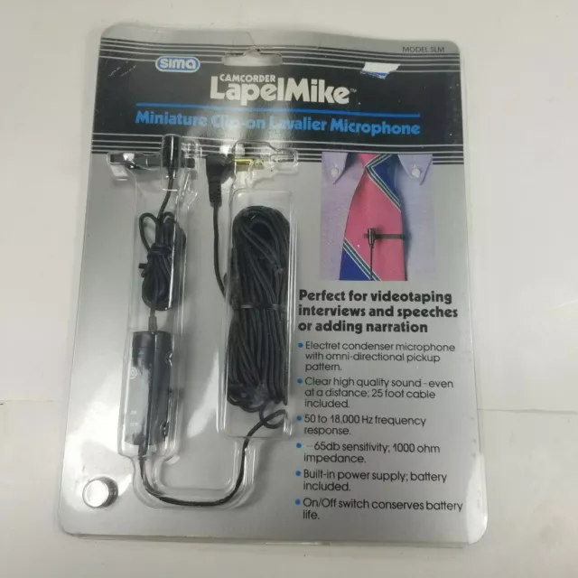 Lavalier Microphone 3.5mm Mini Clip-on Lapel Mic For Camcorder Phone