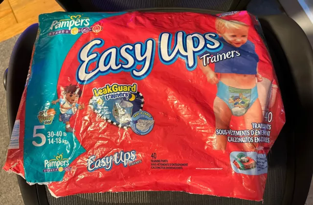 Pampers Easy Ups Pull-On Diapers, Size 4 (16-34 lb), Go Diego Go