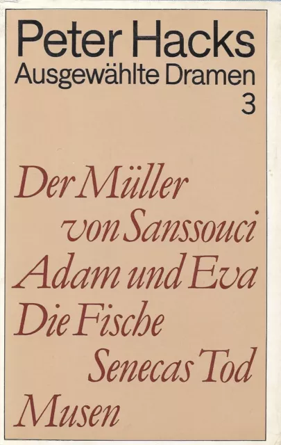 Peter Hacks Ausgewählte Dramen 1-3 Widmung Signiert ERSTAUSGABE
