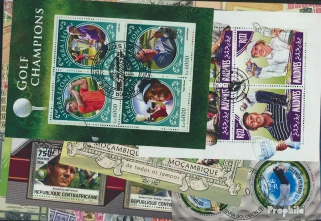 Briefmarken Motive Golf 25 verschiedene Golfsport Marken