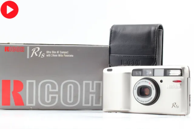 LCD works [MINT] Ricoh R1s Silver Point & Shoot 35mm Film Camera Box From JAPAN