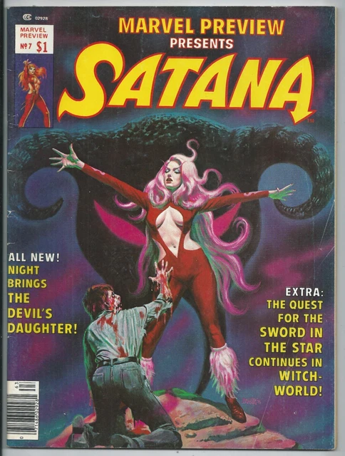 *Marvel Preview #7*Satana*1976*1St Rocket Raccoon*Guardians Of Galaxy*Fn/Vg*